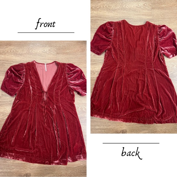 Adelle Velour Mini Dress Tunic | Free People | Large - Picture 3 of 5